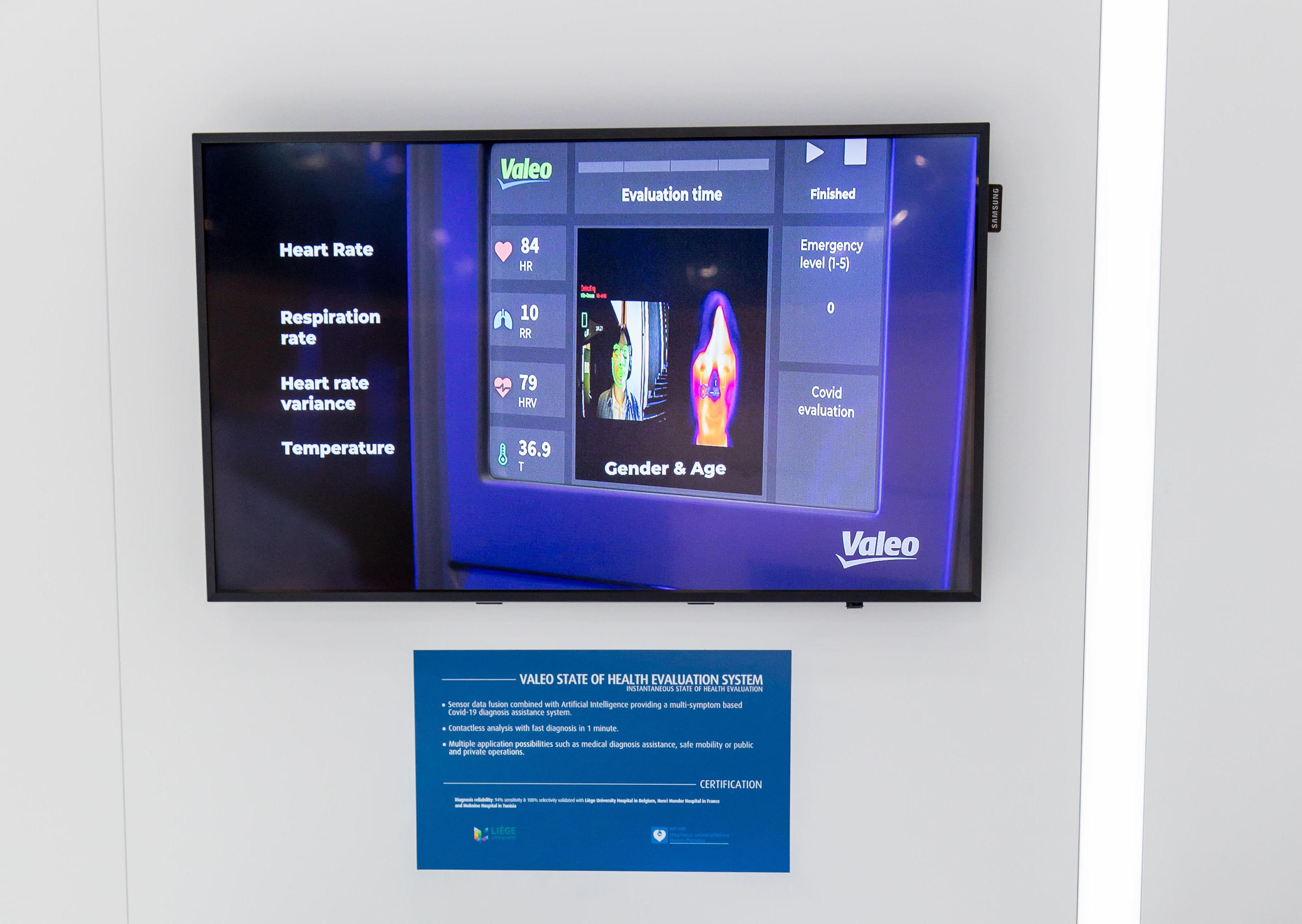 Le visuel proposé par la borne Valeo.